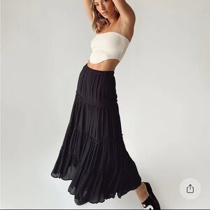 Princess Polly Black Maxi Skirt NWT